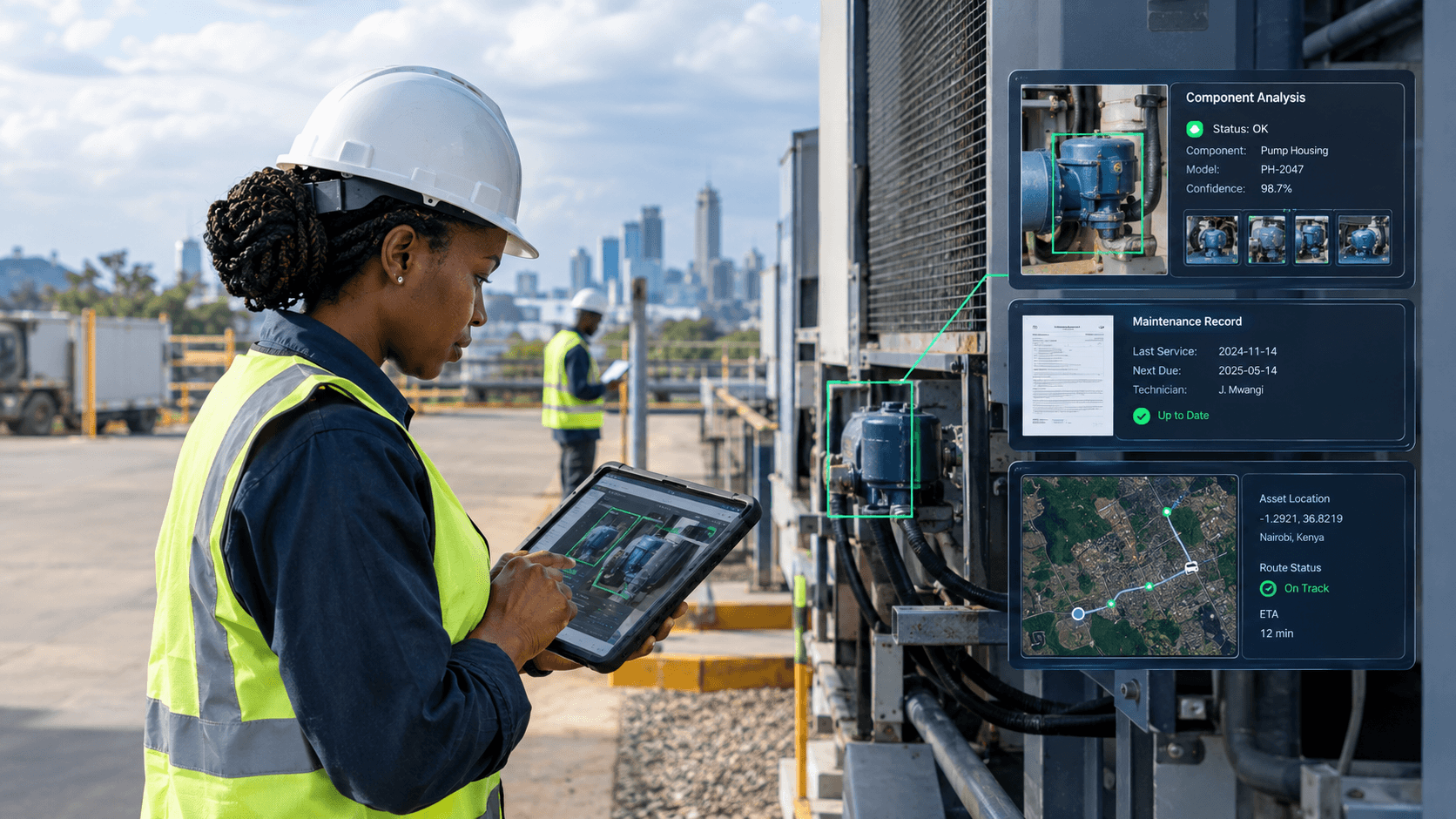 Technology being used in a real operational workflow with business evidence and records